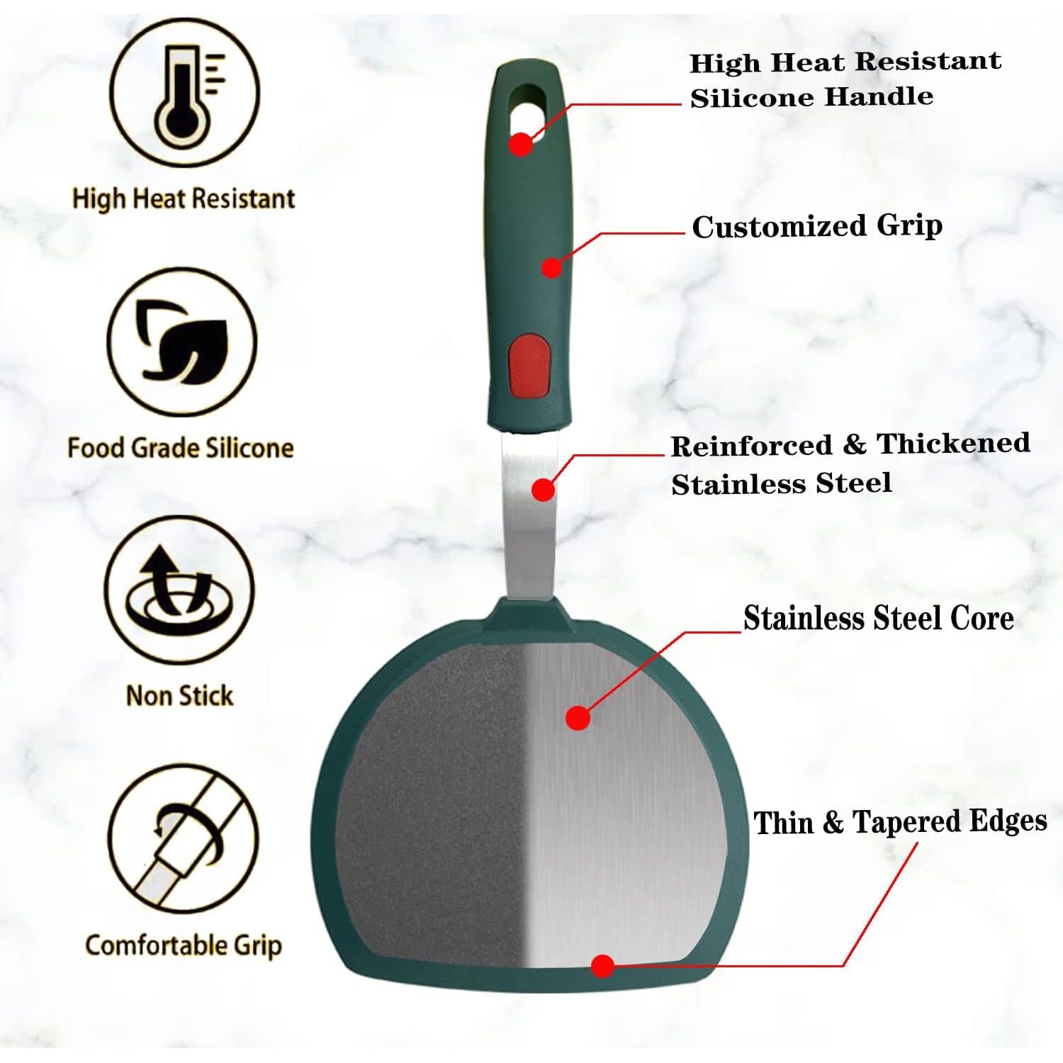 Juego de Espátulas de Silicona TENTA COCINA 2 Piezas Azul