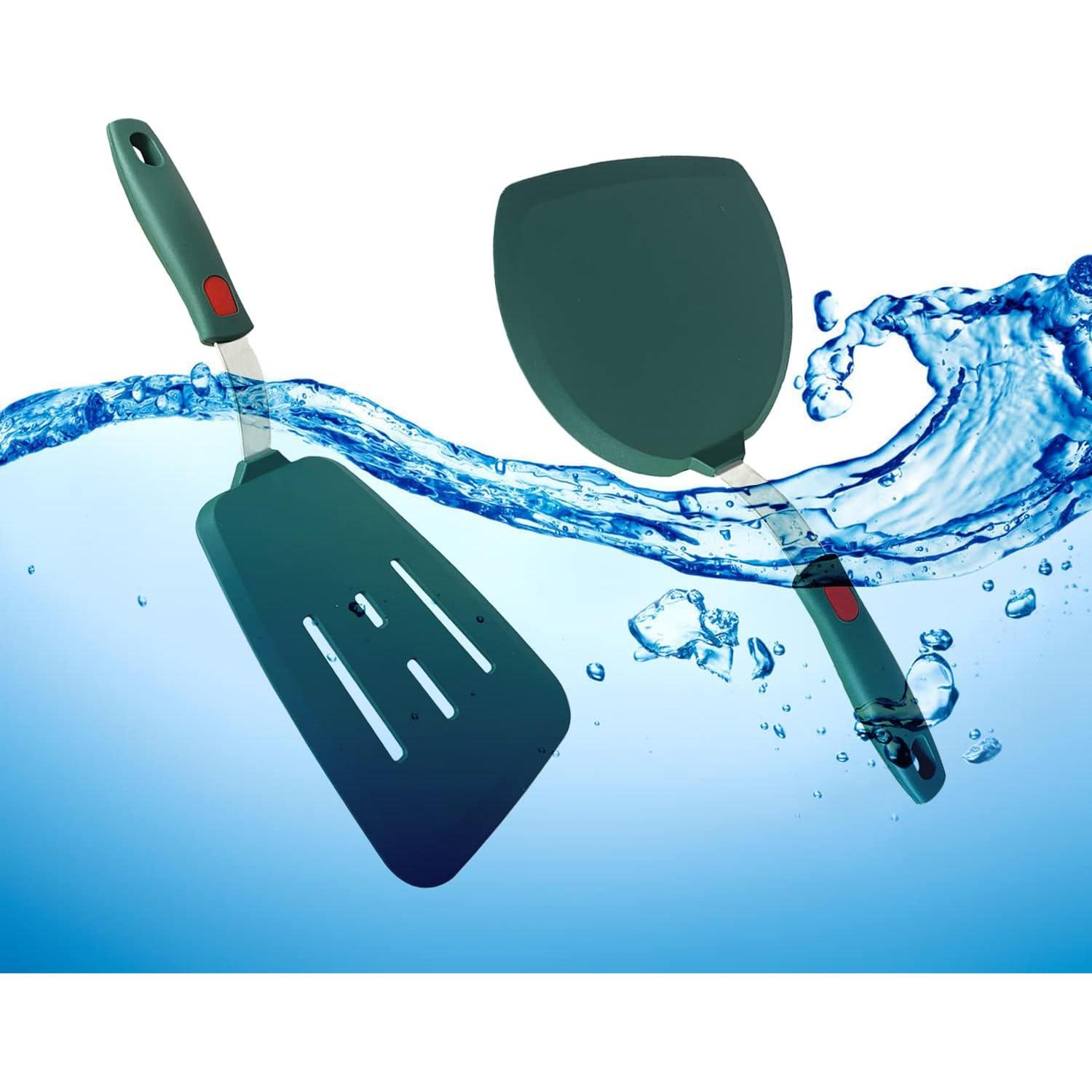 Juego de Espátulas de Silicona TENTA COCINA 2 Piezas Azul