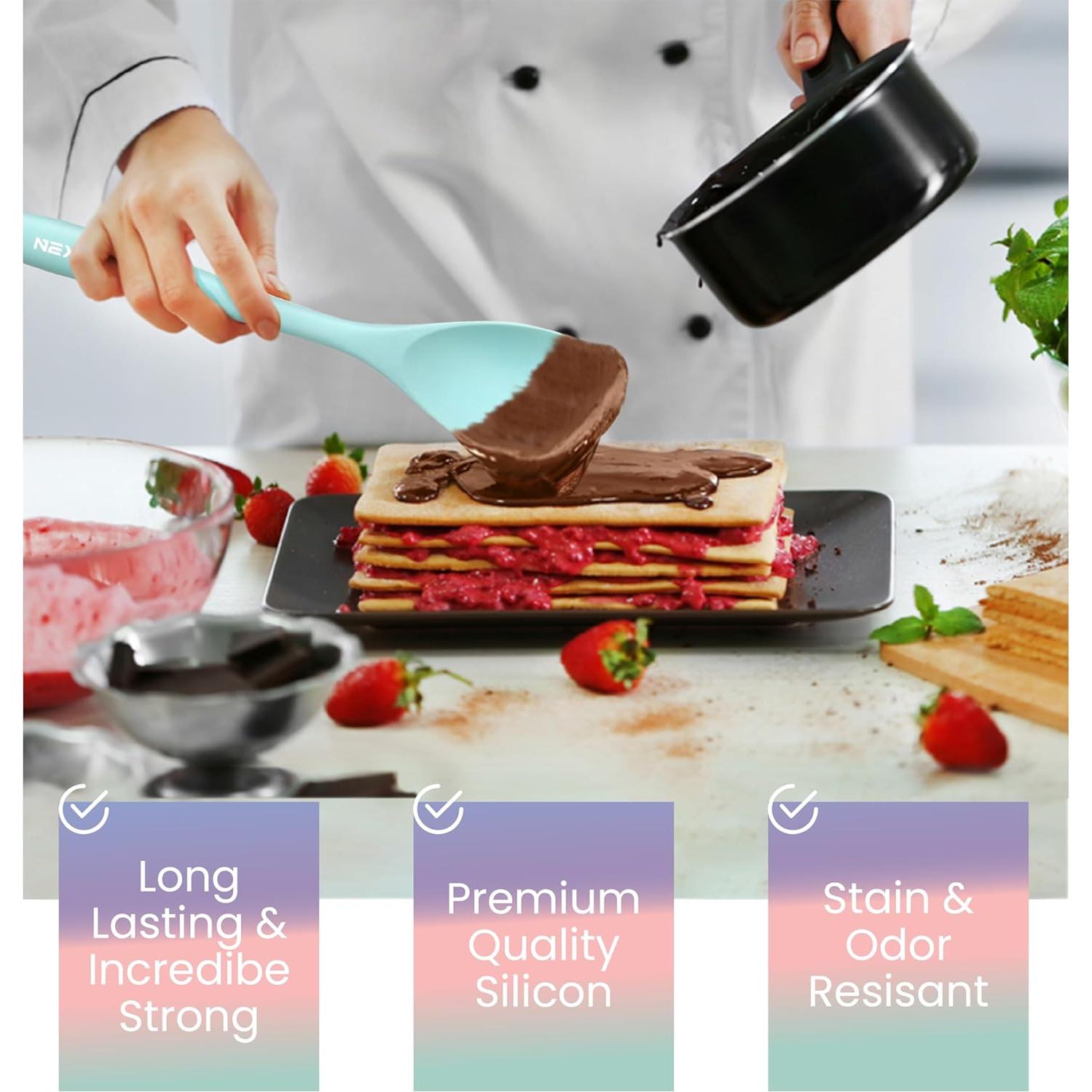 Juego de Espátulas de Silicona Nextop - 4 Piezas Multiusos 28 cm