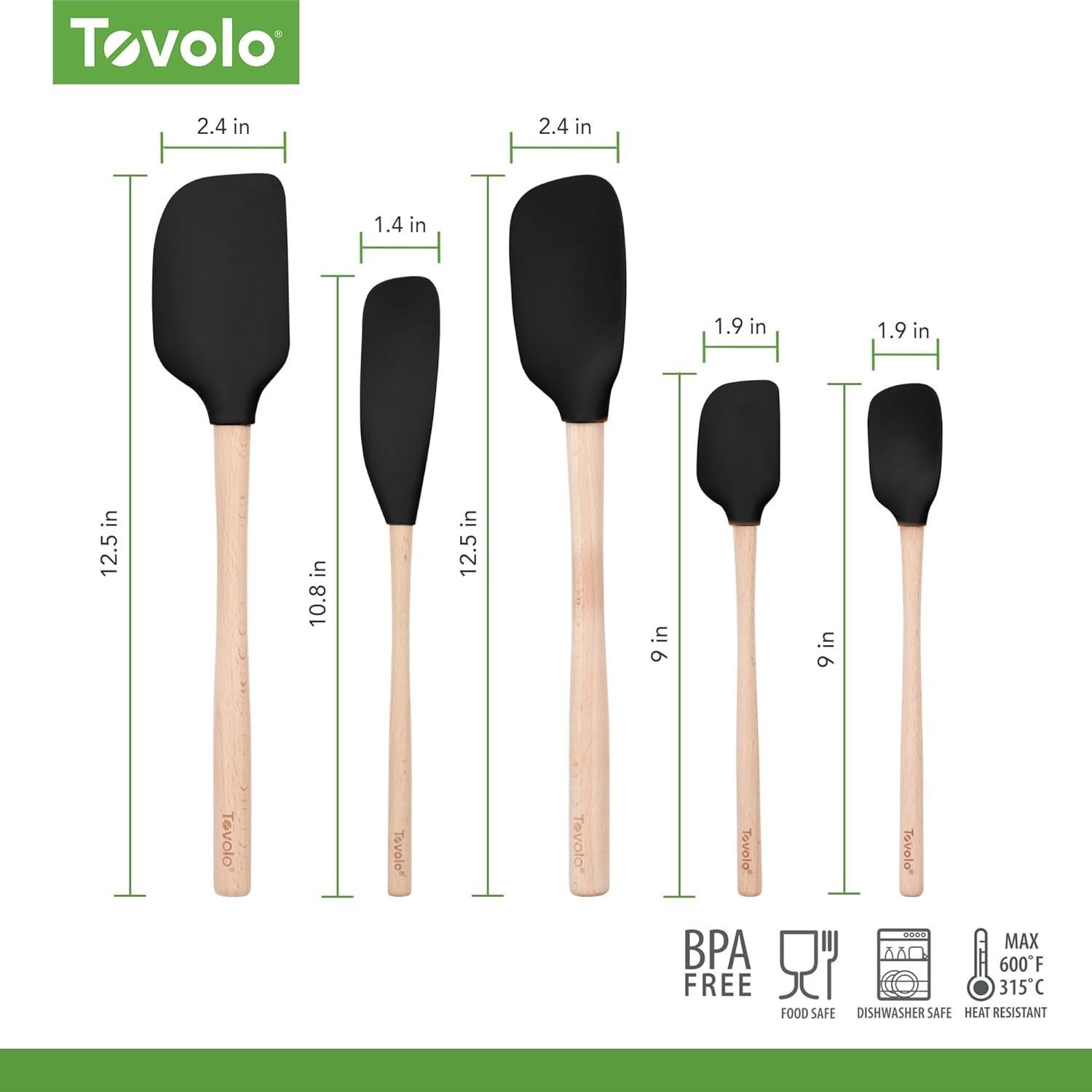 Juego de Utensilios de Cocina Tovolo 5 Piezas Silicona Negro