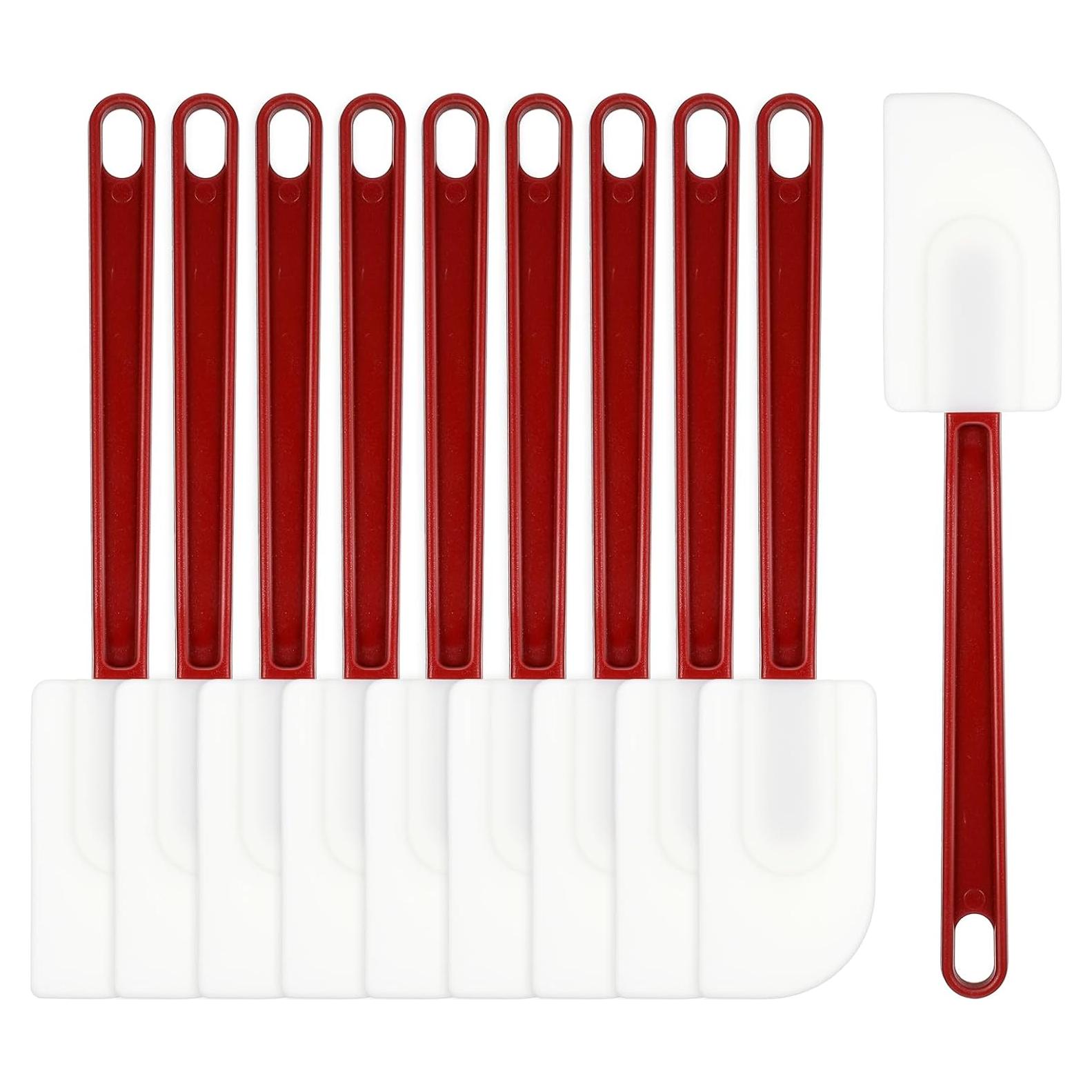 Juego de 10 Espátulas de Silicona Tobeelec 25.5 cm Resistentes al Calor