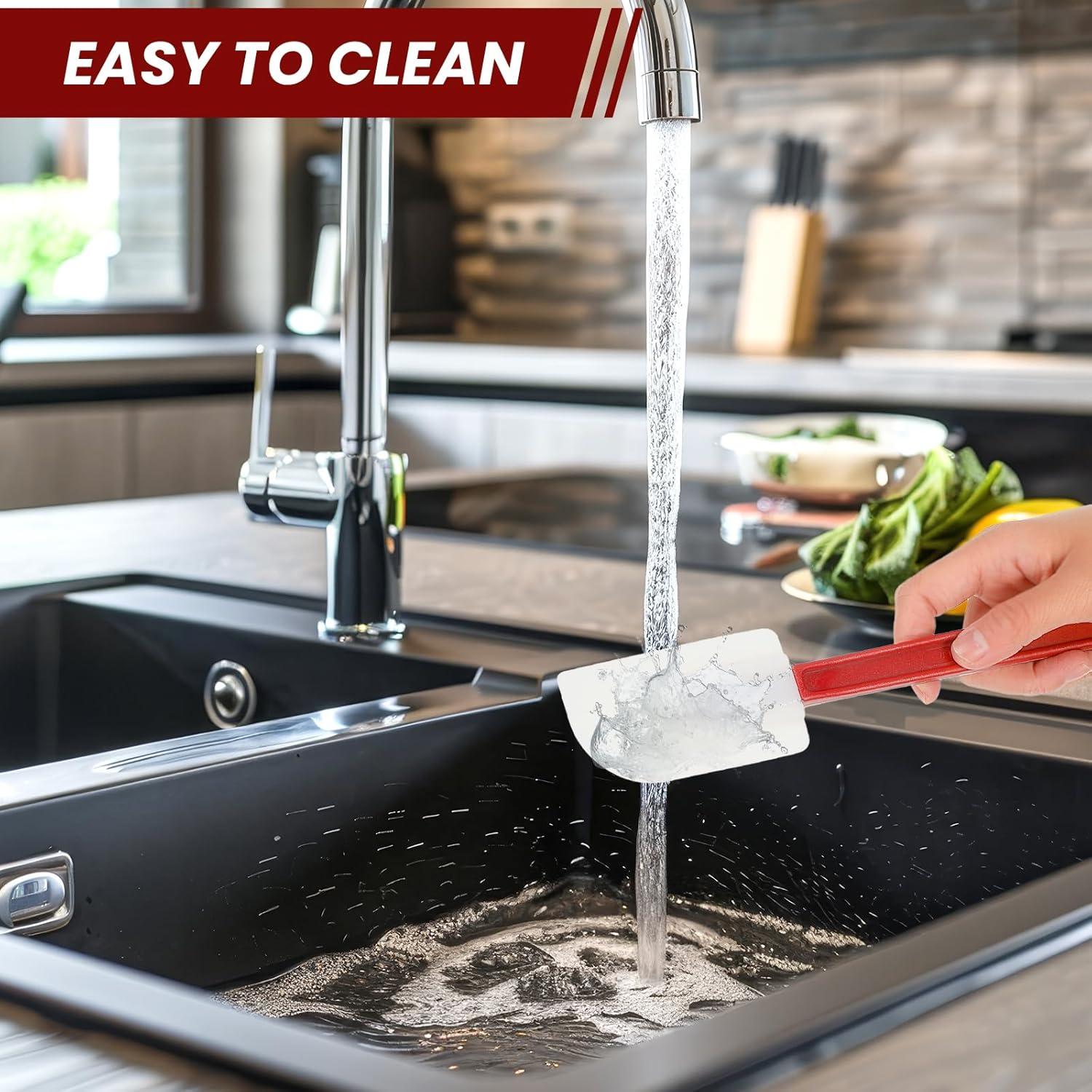 Juego de 10 Espátulas de Silicona Tobeelec 25.5 cm Resistentes al Calor