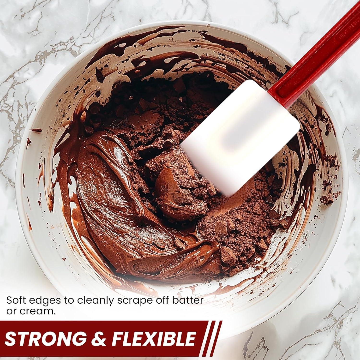 Juego de 10 Espátulas de Silicona Tobeelec 25.5 cm Resistentes al Calor