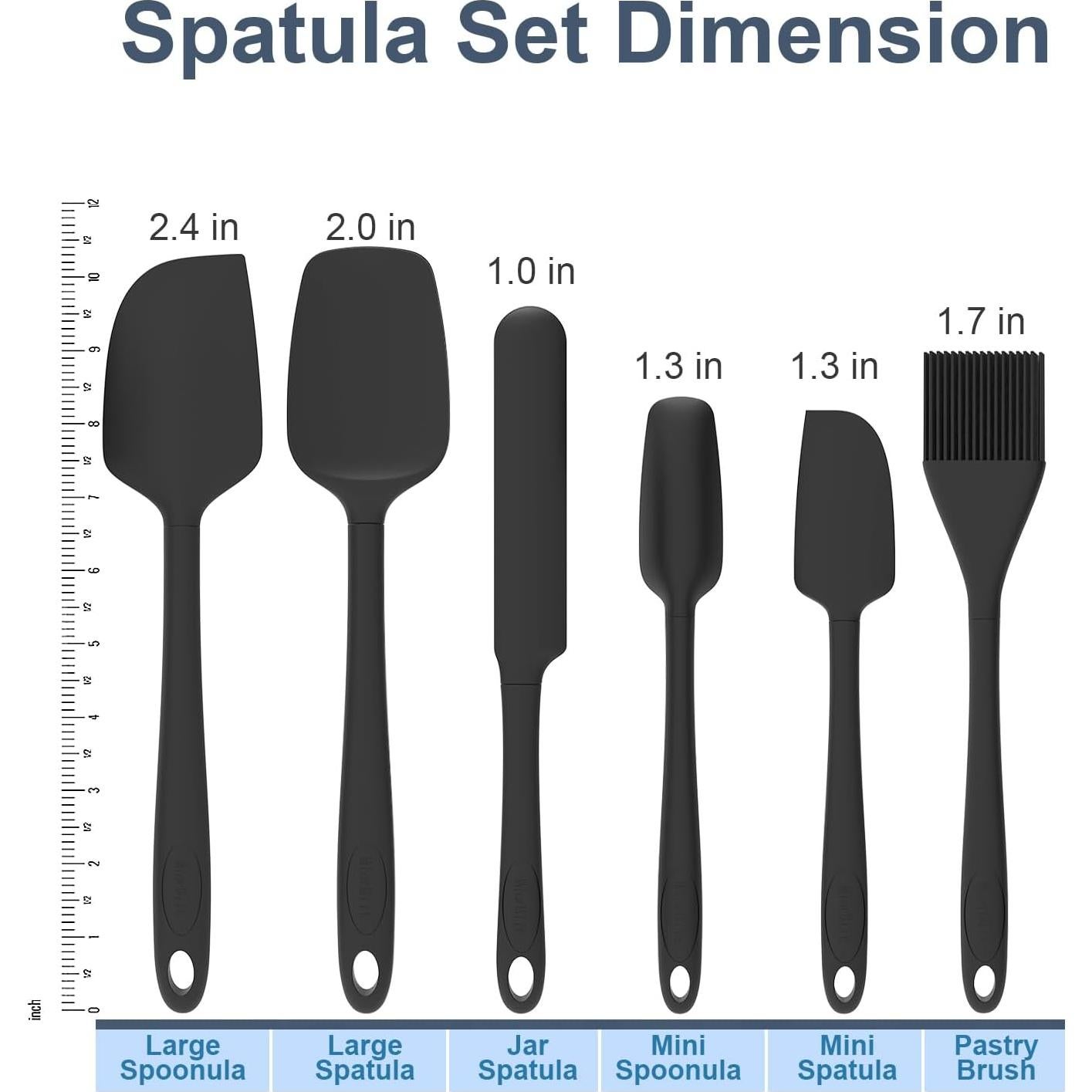 Juego de Espátulas de Silicona MiorBiit 6 Piezas Grado Alimenticio