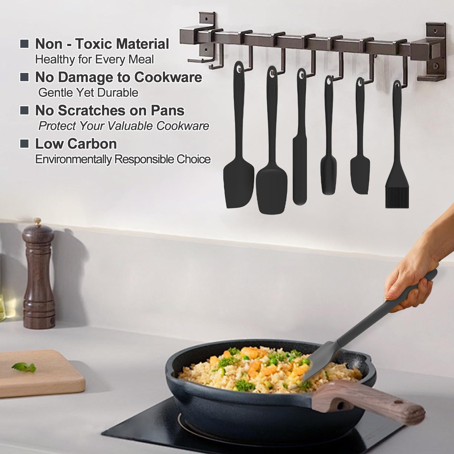 Juego de Espátulas de Silicona MiorBiit 6 Piezas Grado Alimenticio