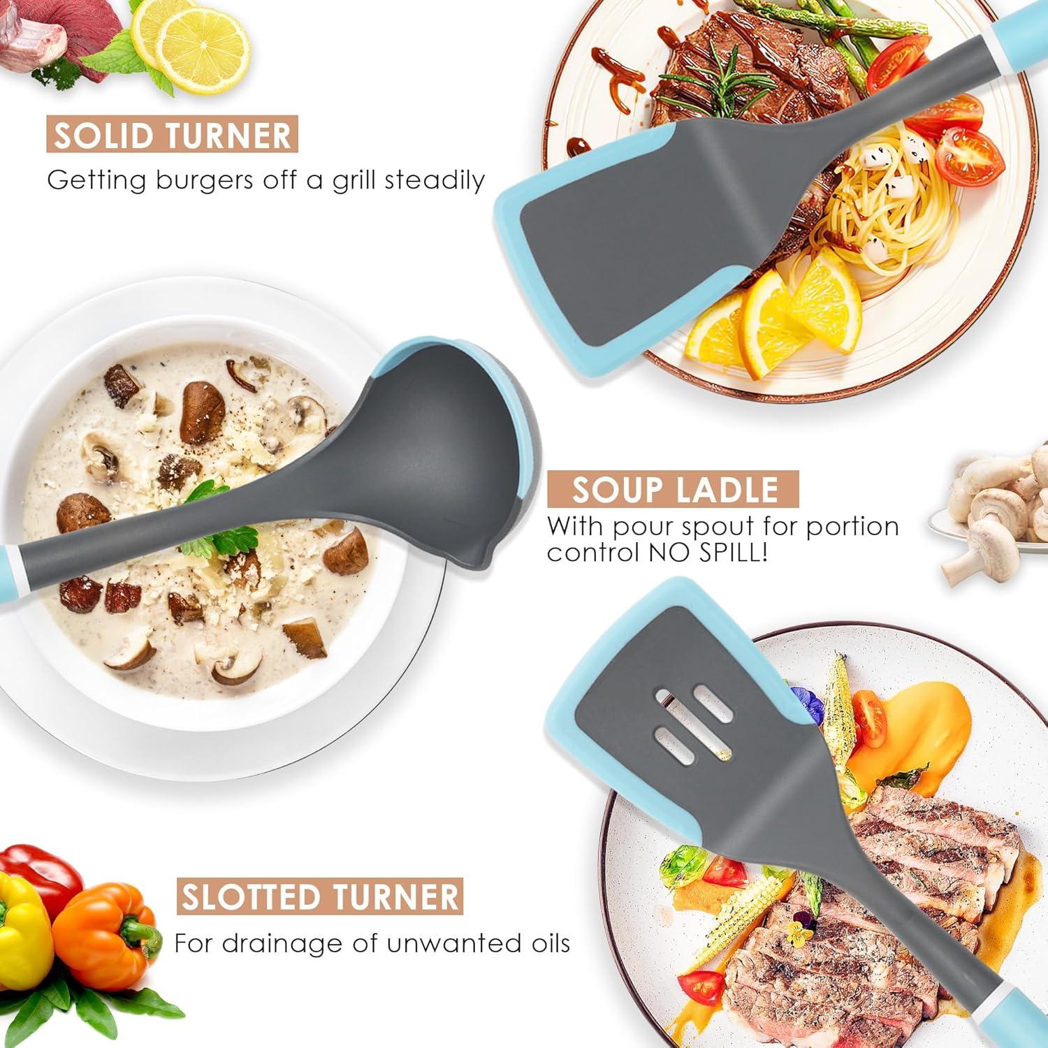 Juego de Utensilios de Cocina LINKLIFE 6 PZS Silicona Resistente