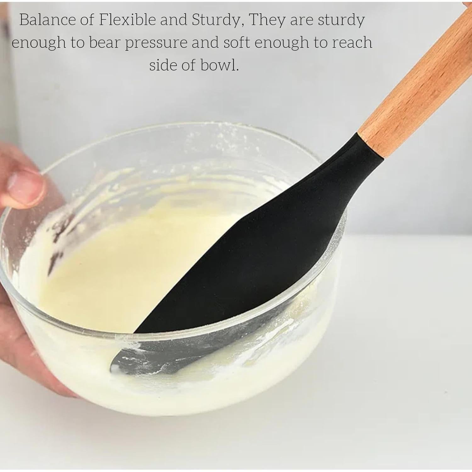 Juego de Espátulas de Silicona y Madera LorisArm - 4 Piezas