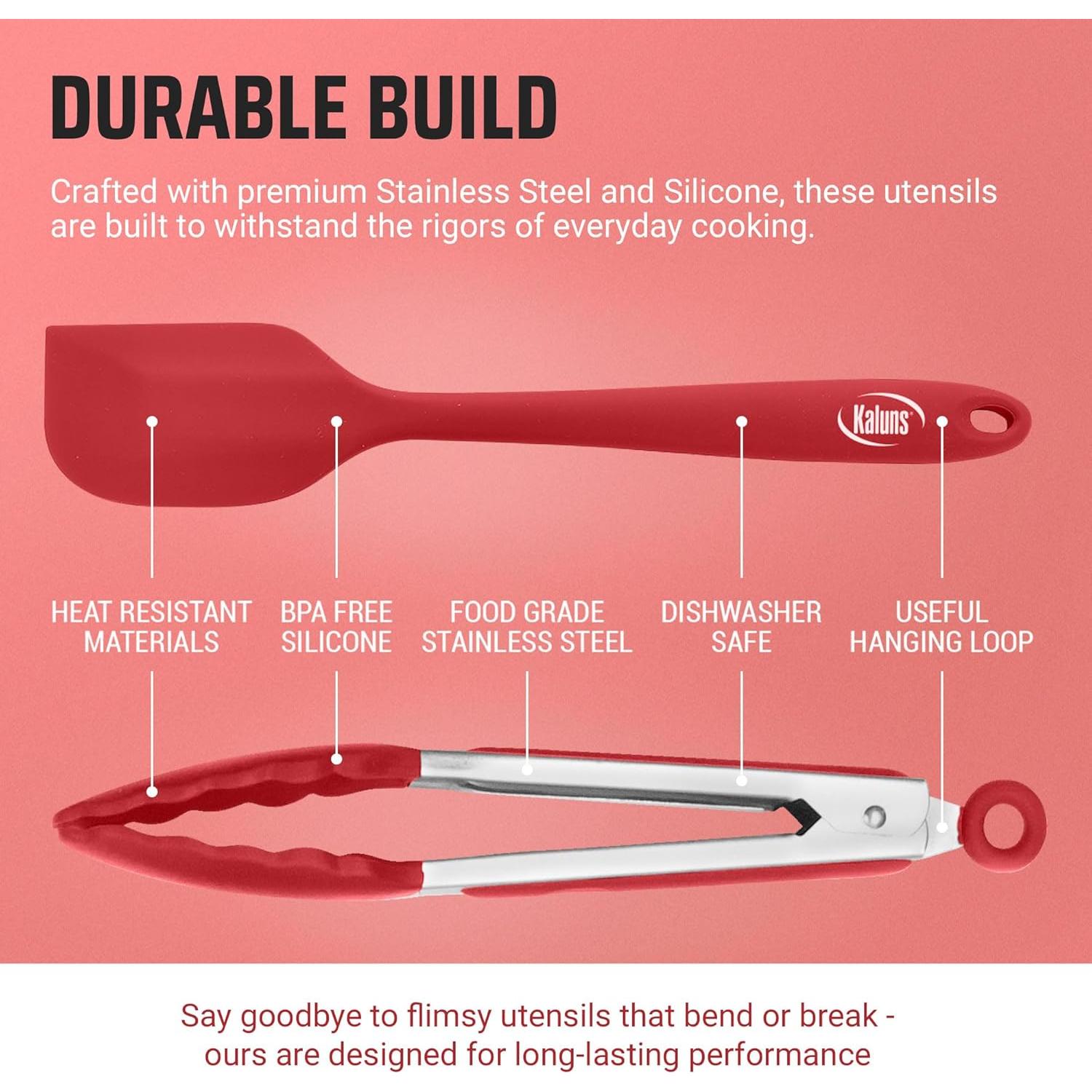 Juego de Pinzas de Cocina Kaluns 4 Piezas Acero Inoxidable