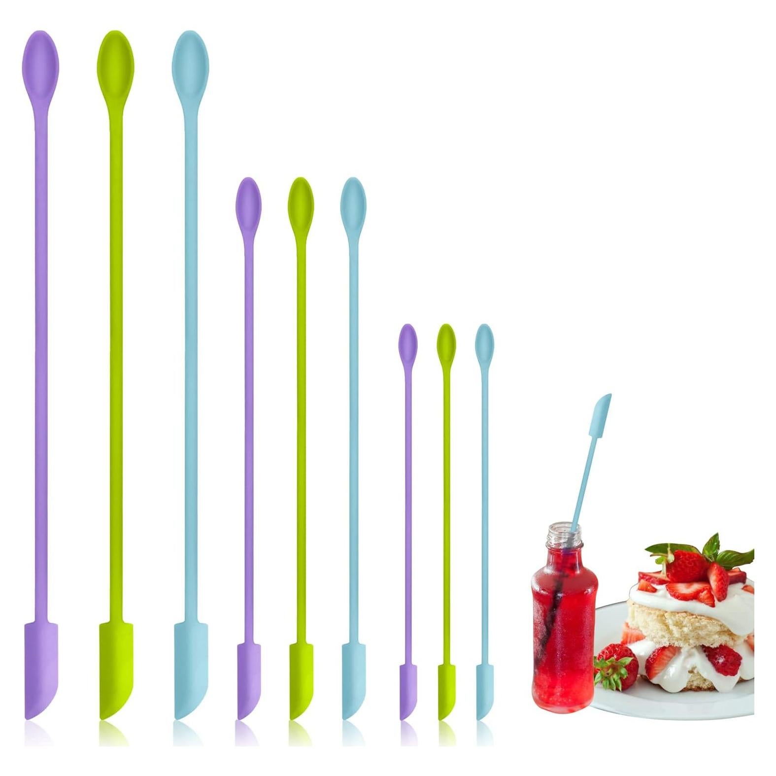 Conjunto de 9 Espátulas de Silicona Abnaok para Cocina y Maquillaje