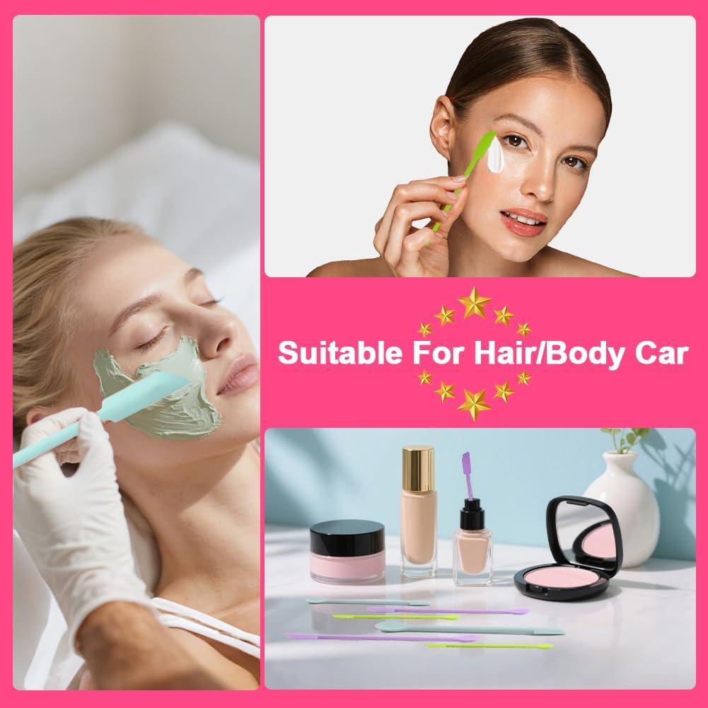 Conjunto de 9 Espátulas de Silicona Abnaok para Cocina y Maquillaje