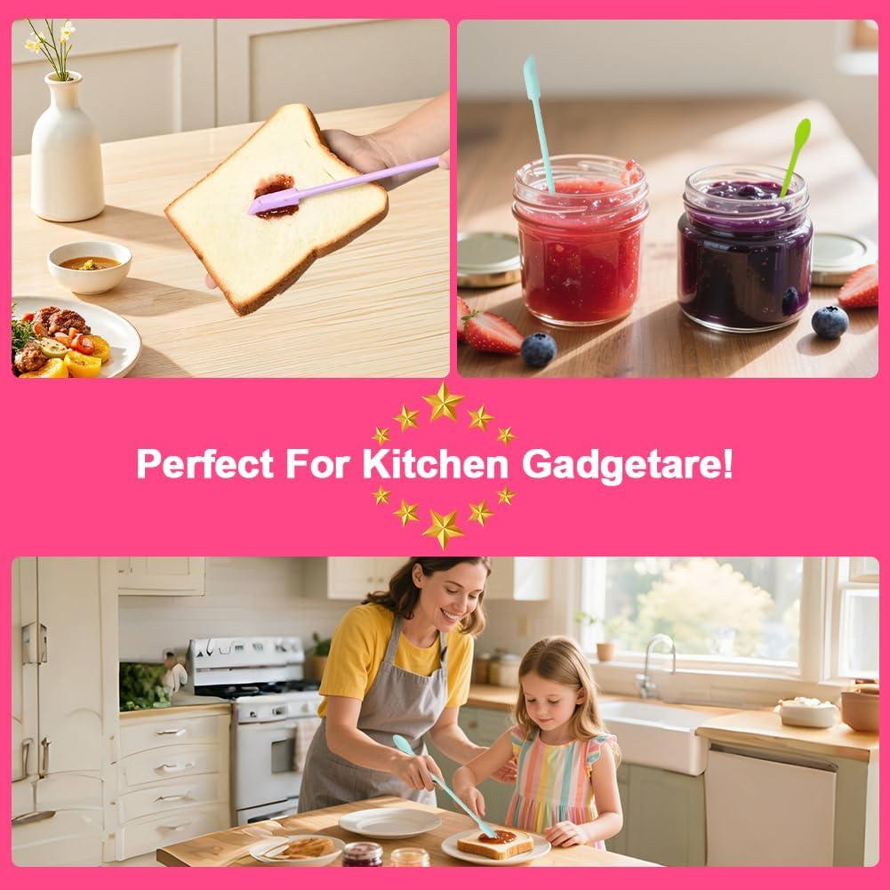 Conjunto de 9 Espátulas de Silicona Abnaok para Cocina y Maquillaje