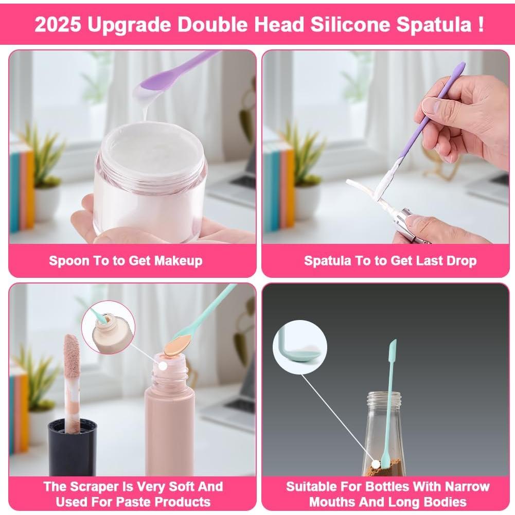 Conjunto de 9 Espátulas de Silicona Abnaok para Cocina y Maquillaje