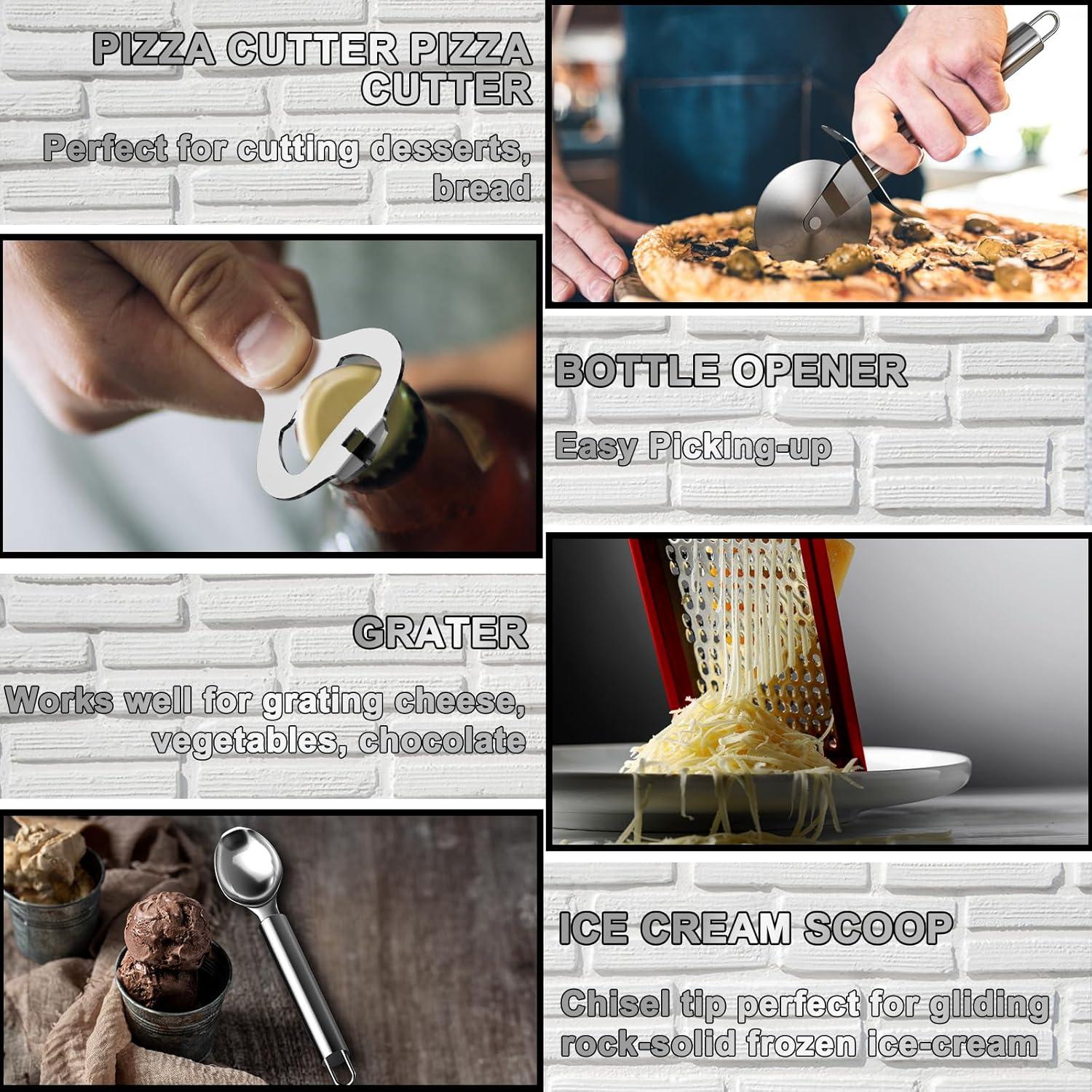 Juego de Utensilios de Cocina Umite Chef 34 Pcs Silicona Rojo