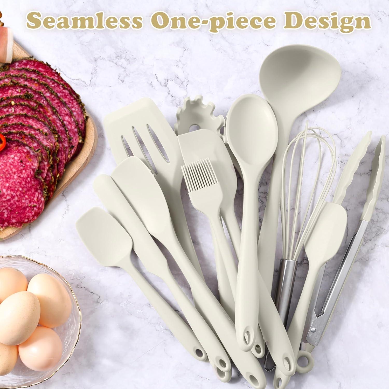 Juego de Utensilios de Cocina LIANYU 14 Piezas Silicona