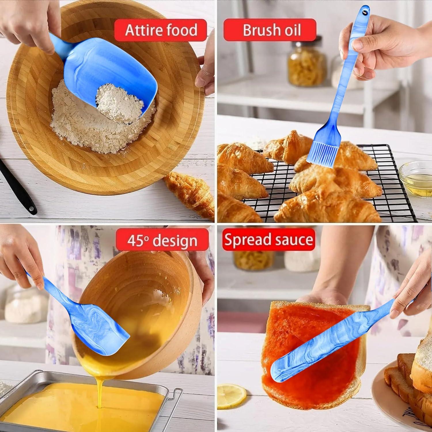 Juego de Espátulas de Silicona DIVIDE STAR 6 Piezas Azul