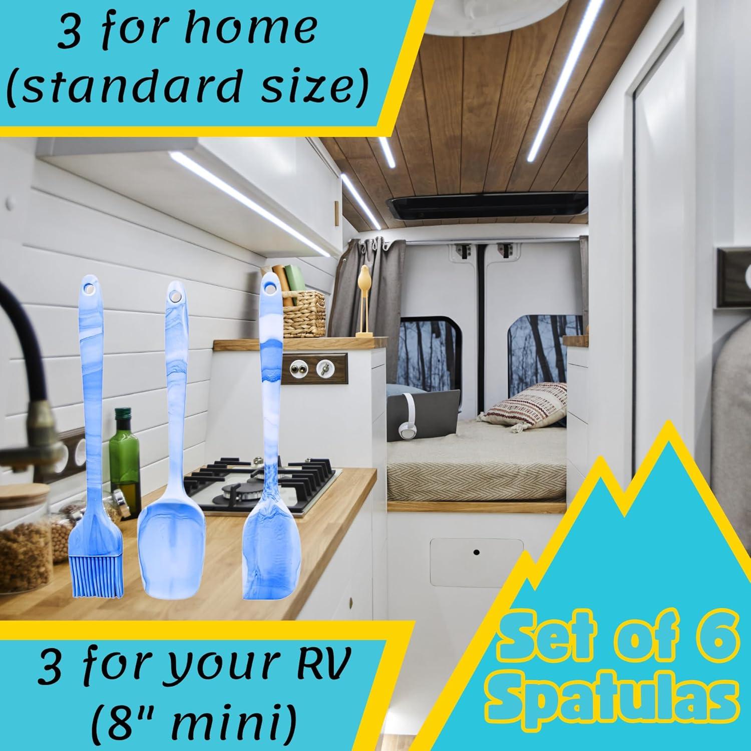 Juego de Espátulas de Silicona DIVIDE STAR 6 Piezas Azul