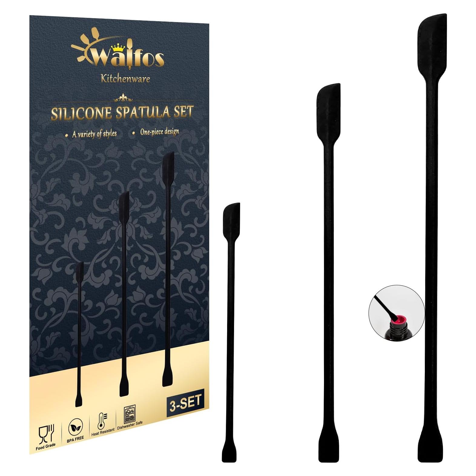 Set de 3 Mini Espátulas de Silicona Walfos Resistente al Calor