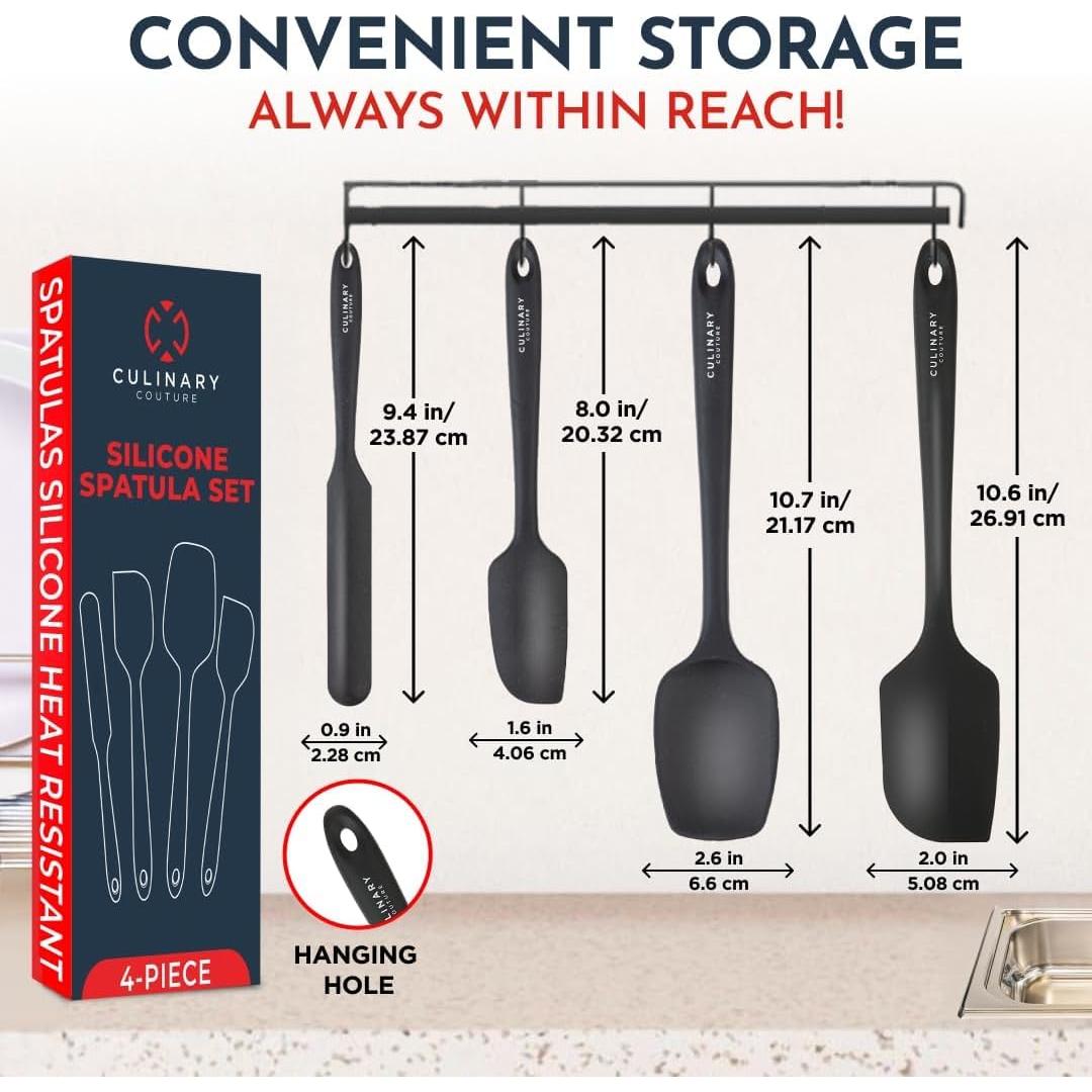 Conjunto de Espátulas de Silicona Culinary Couture 4 Piezas