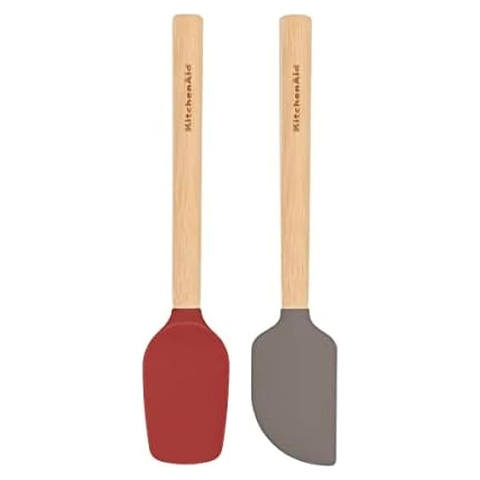 Juego de Espátulas Mini KitchenAid de Silicona y Bambú - Set de 2