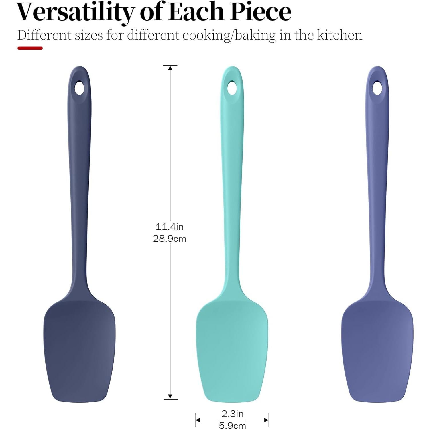 Juego de 3 Espátulas de Silicona Luxiwise Resistente al Calor