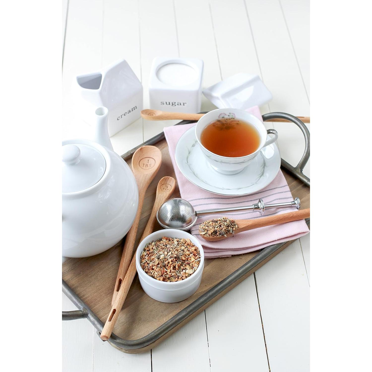 Set de 4 Cucharas Medidoras de Madera Utesni con Mangos Largos