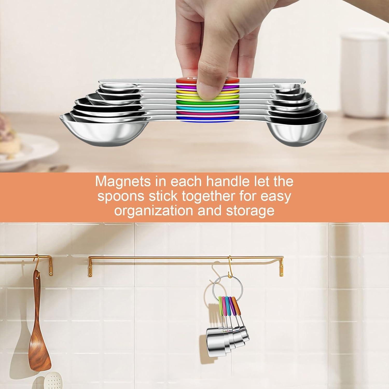 Juego de 13 Piezas de Tazas y Cucharas Medidoras Topfeel