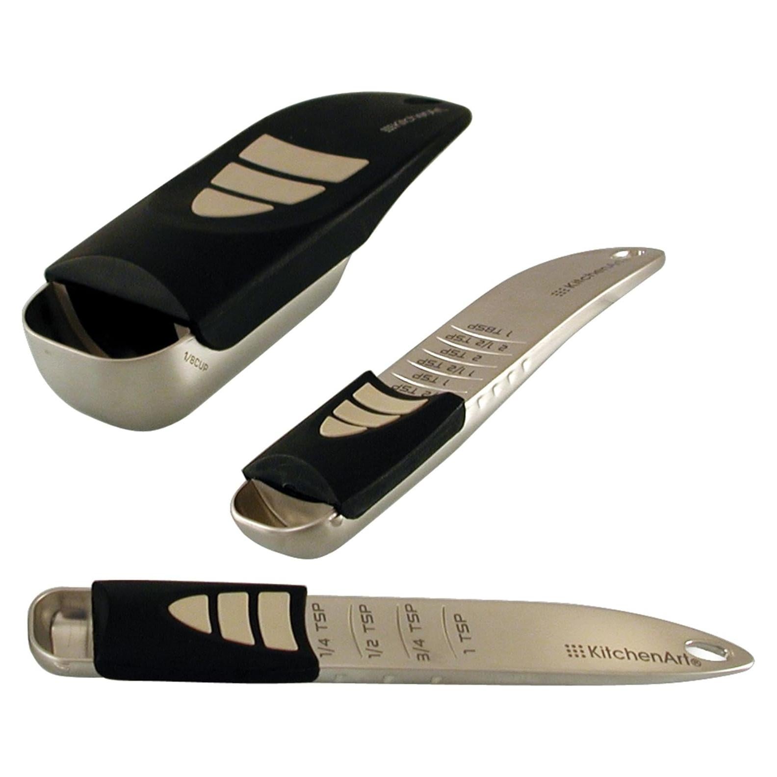 Juego de Medidas Ajustables KitchenArt, 3 Piezas, Satinado