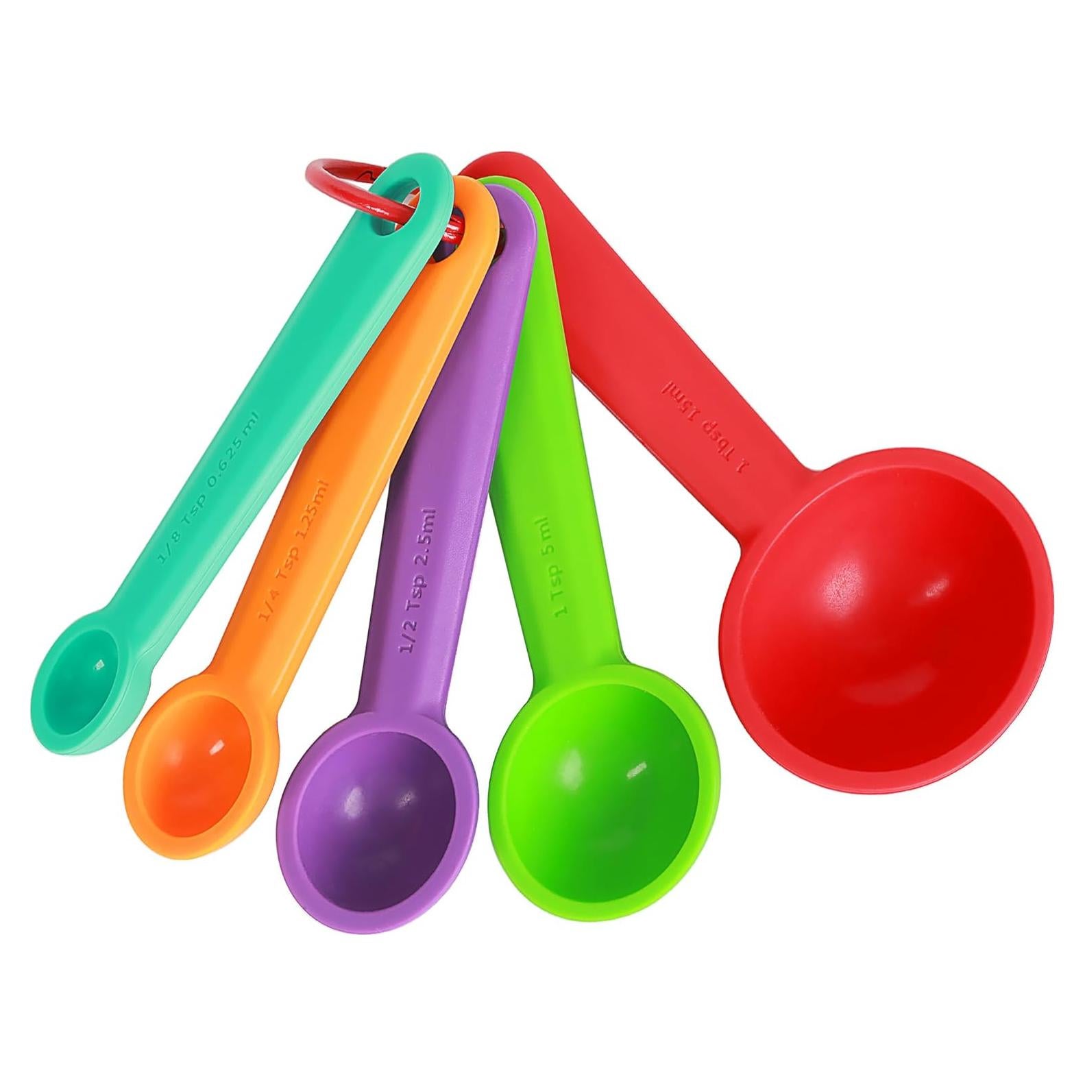 Juego de cucharas medidoras de silicona DOTINGHUX 5 piezas
