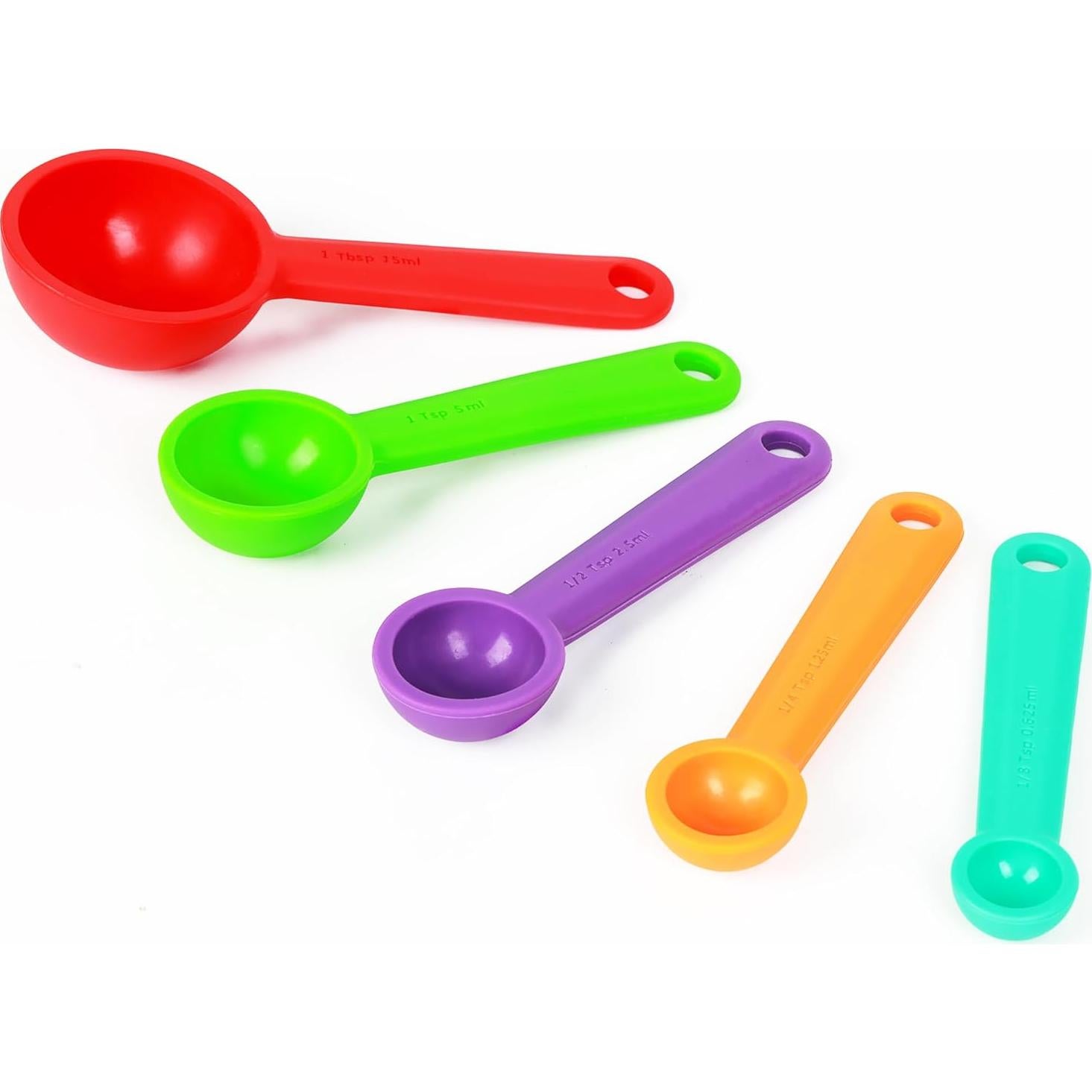Juego de cucharas medidoras de silicona DOTINGHUX 5 piezas