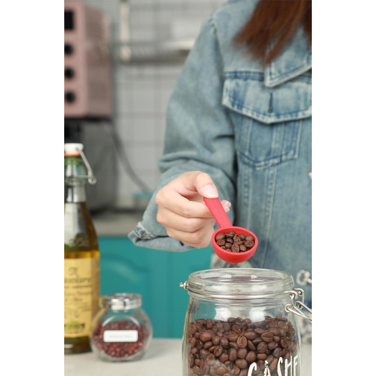 Juego de cucharas medidoras de silicona DOTINGHUX 5 piezas