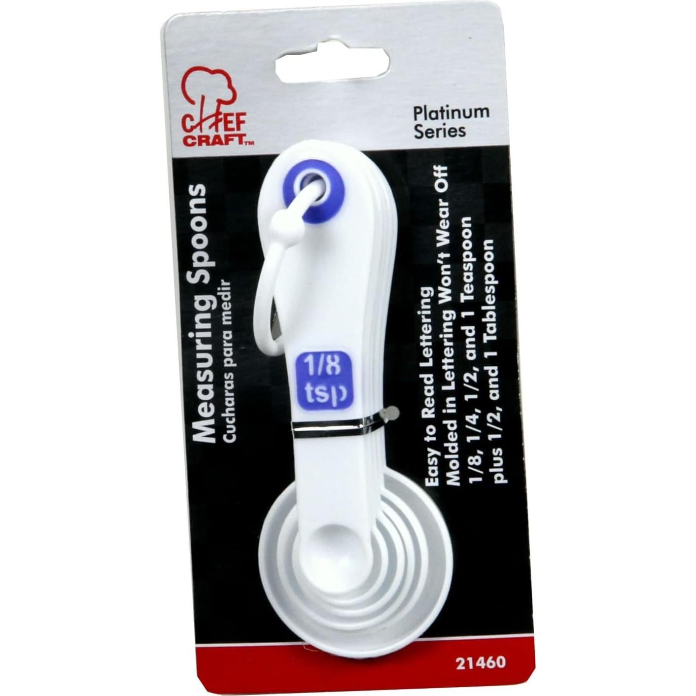 Juego de Cucharas Medidoras Chef Craft 6 Piezas Plástico