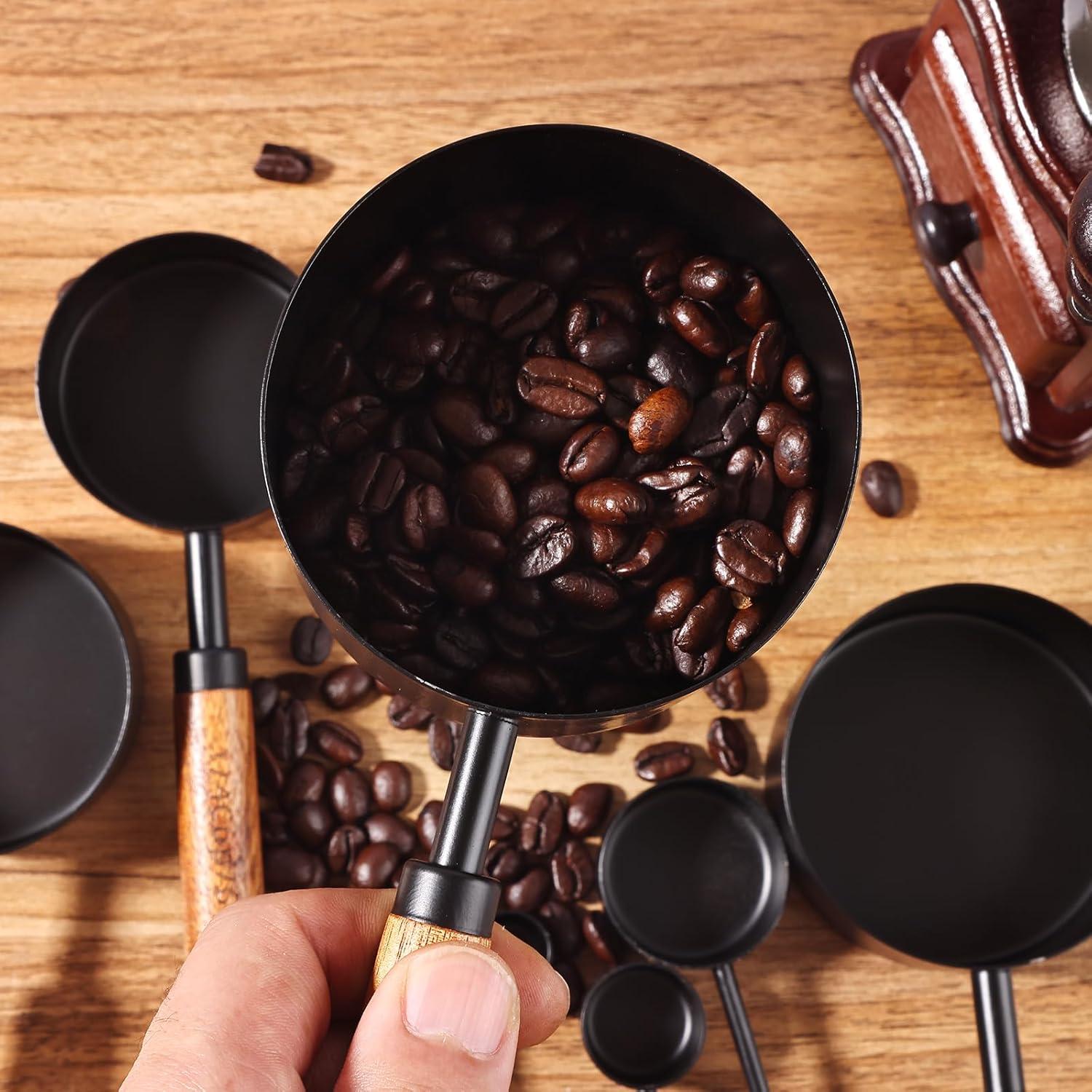 Juego de Tazas y Cucharas Medidoras GJPBGK Acero Inoxidable 8 Piezas