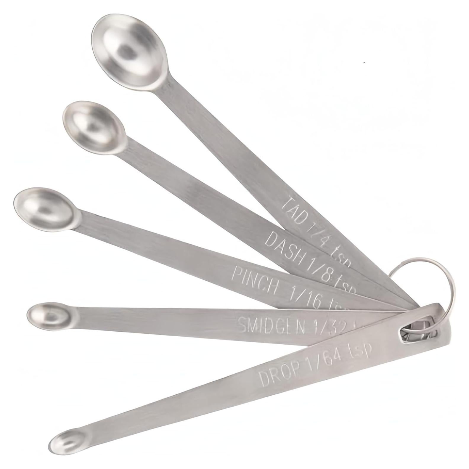 Juego de Cucharas Medidoras Mini LIUSM Acero Inoxidable 5 Pzas