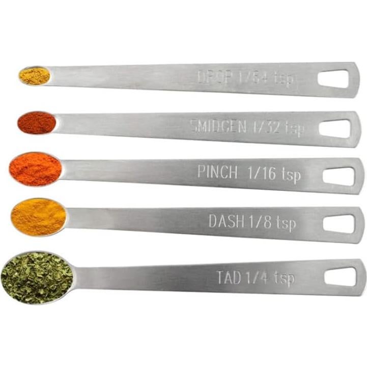 Juego de Cucharas Medidoras Mini LIUSM Acero Inoxidable 5 Pzas