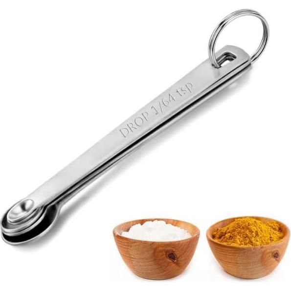 Juego de Cucharas Medidoras Mini LIUSM Acero Inoxidable 5 Pzas
