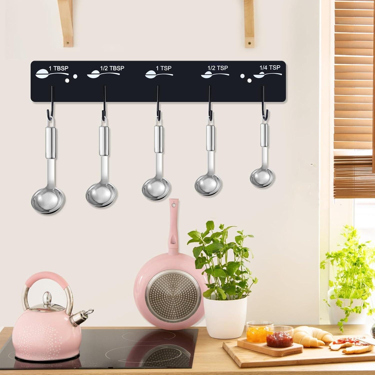 Soporte para Tazas de Medir SoeKoa, Organizador de Hierro 2 Pcs