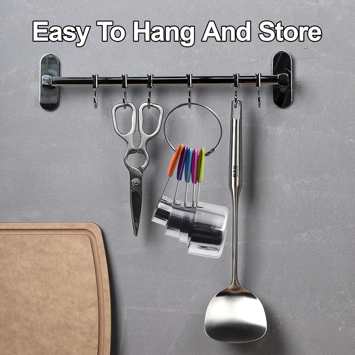 Juego de Tazas y Cucharas Medidoras MiorBitt 12 Piezas Acero Inoxidable