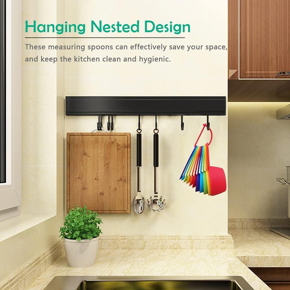 Juego de 12 Tazas y Cucharas Medidoras HAWOWZ de Plástico