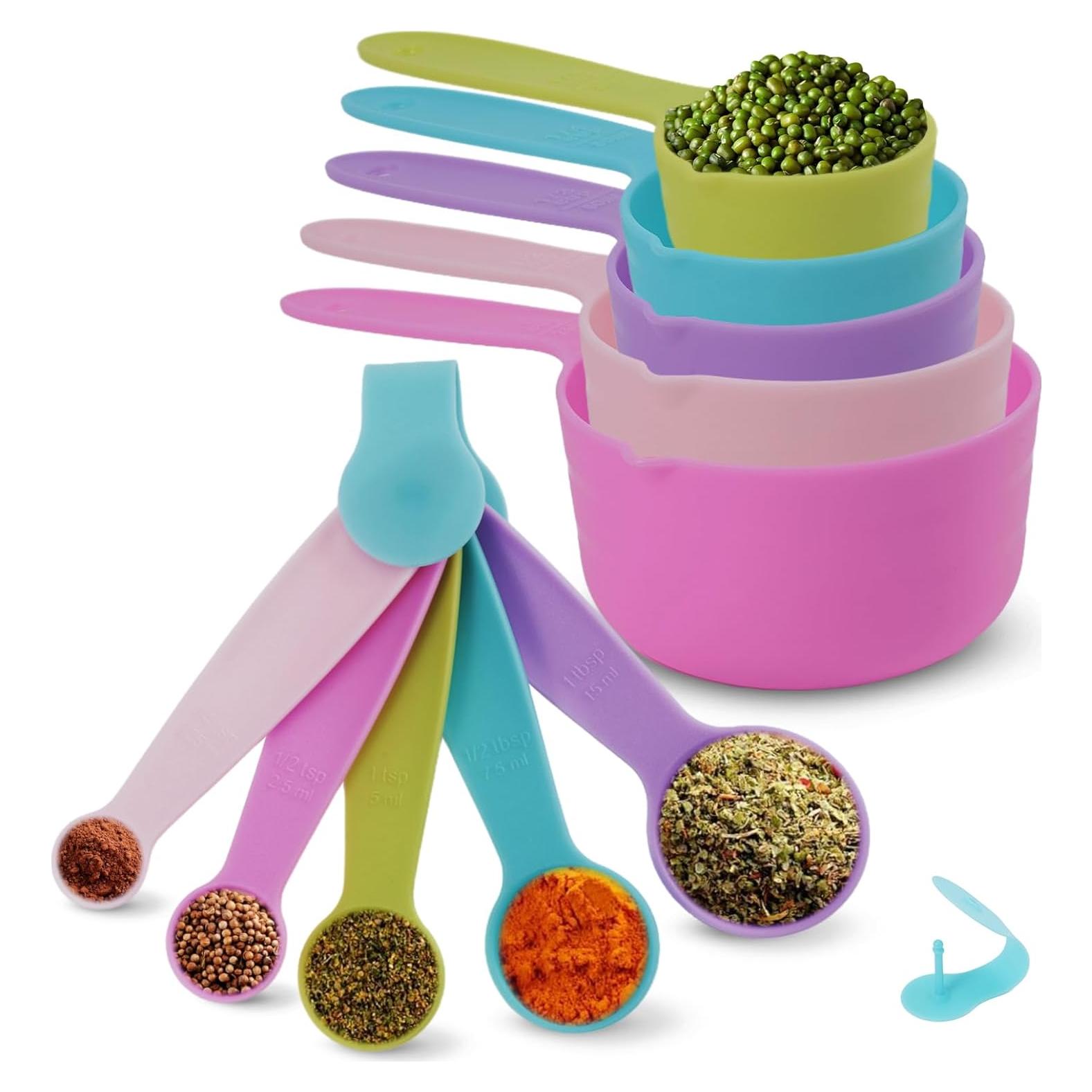 Juego de 10 cucharas y tazas medidoras Puctstone - Plástico