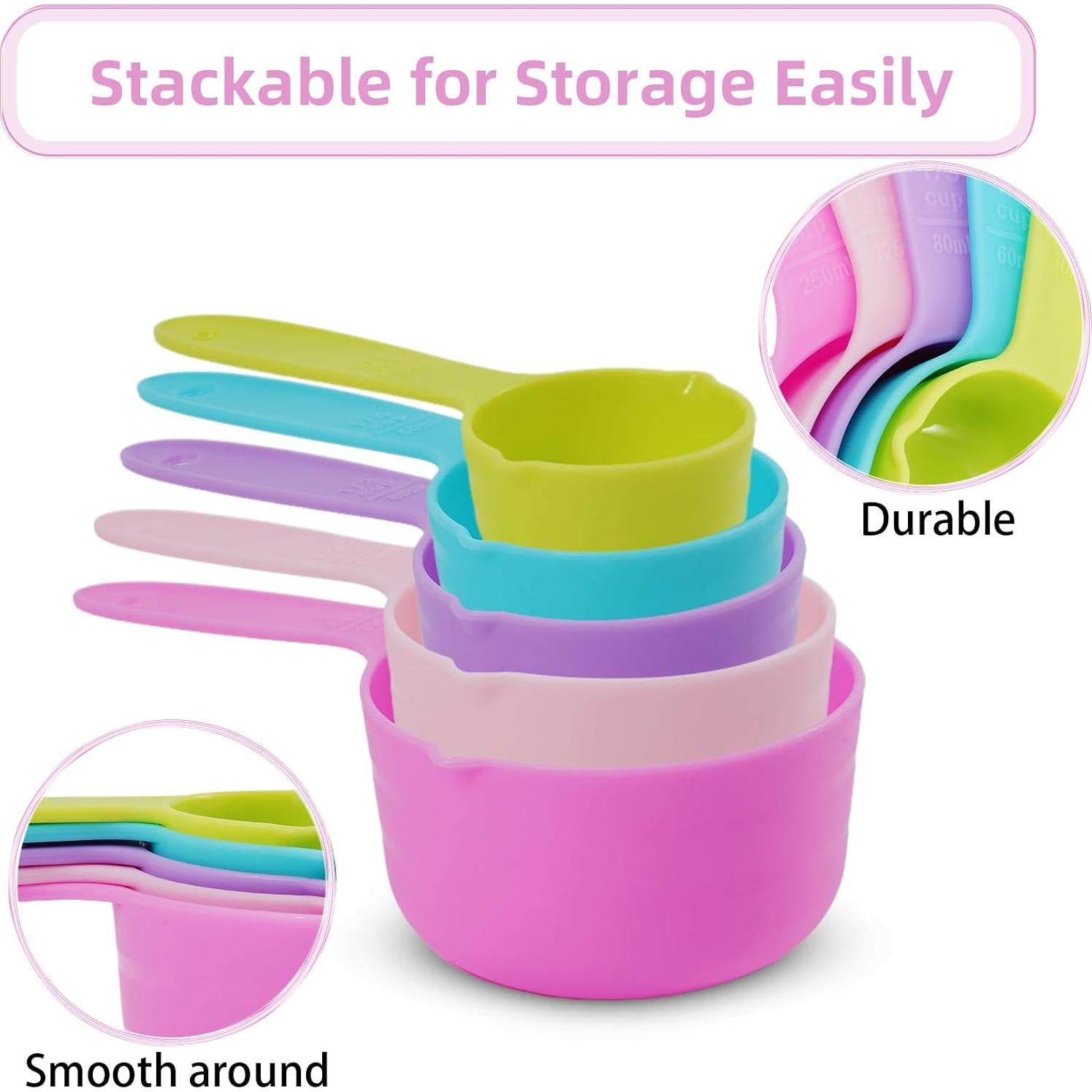 Juego de 10 cucharas y tazas medidoras Puctstone - Plástico