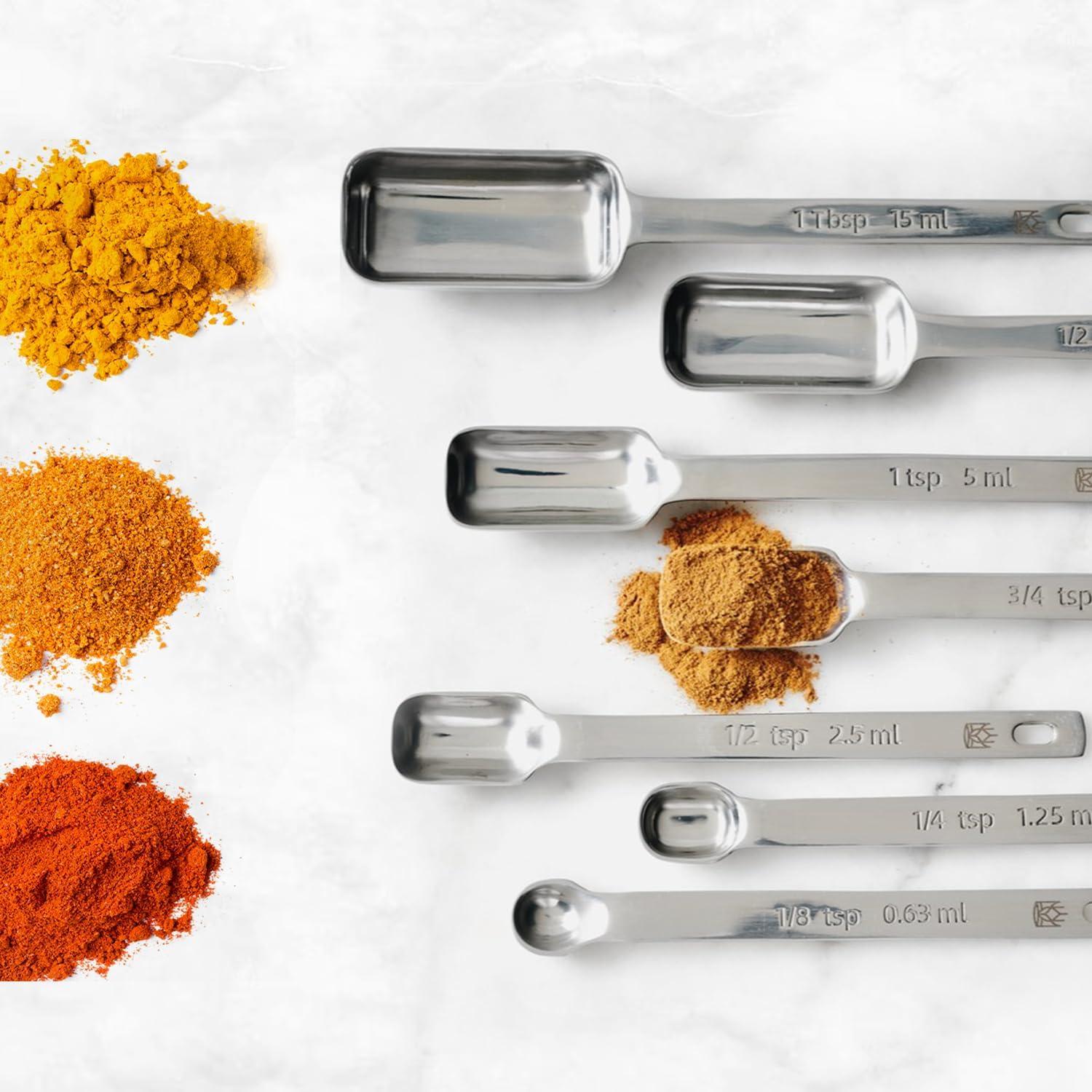 Cucharas Medidoras de Especias King Arthur, Acero Inoxidable, 7 Piezas