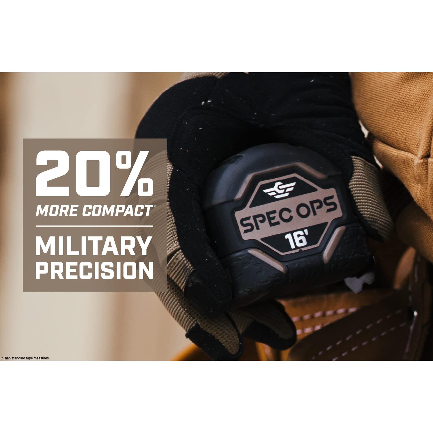 Cinta Métrica Spec Ops 4.9m Doble Cara Grado Militar