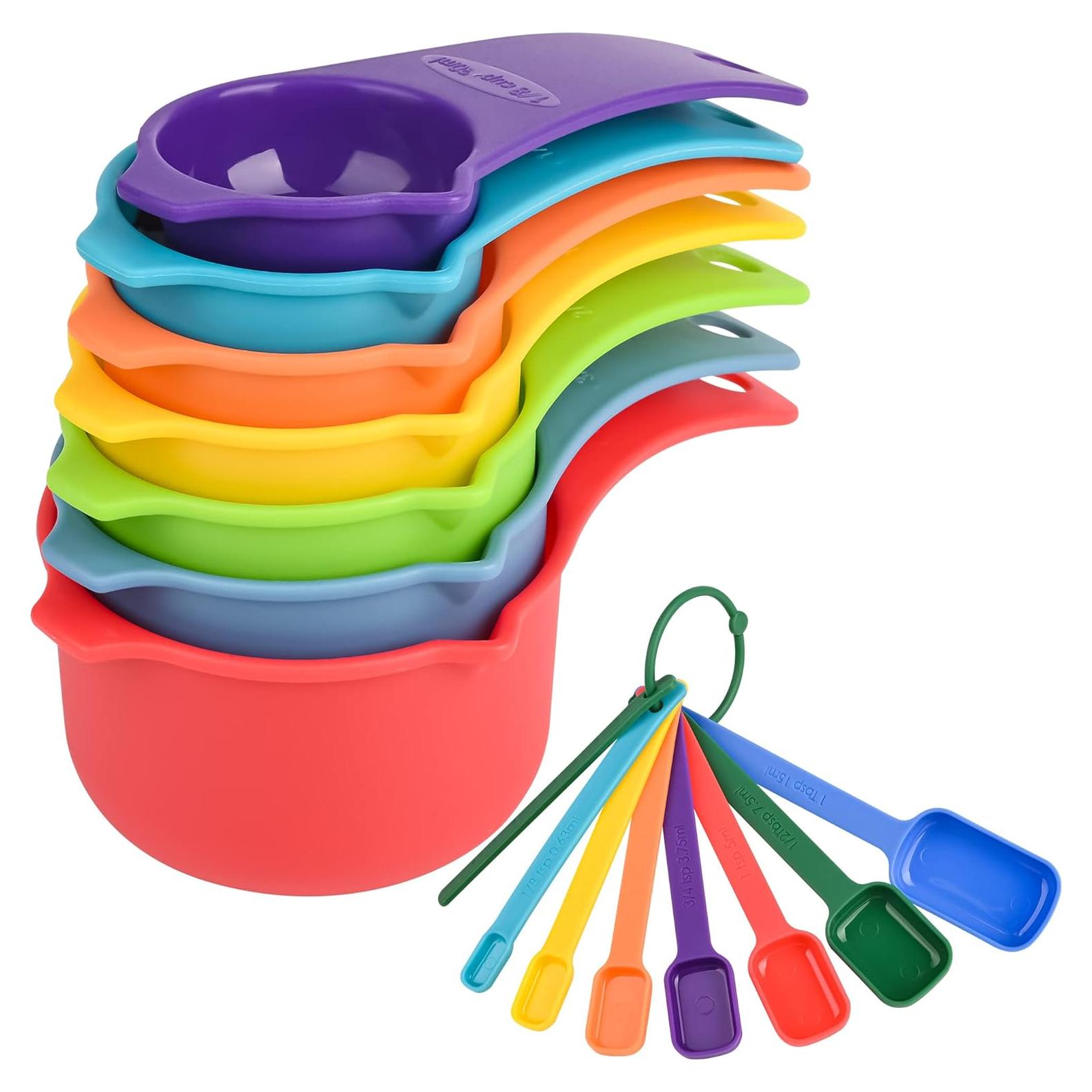 Juego de Tazas y Cucharas Medidoras Zoyizi 15 Piezas Plástico