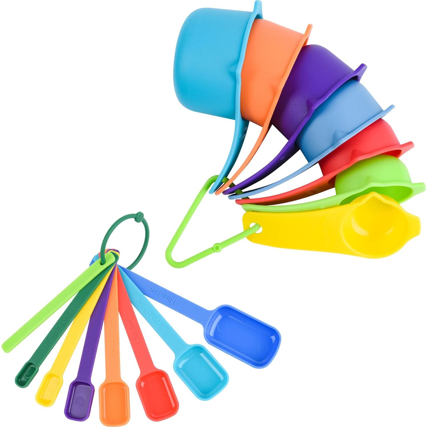 Juego de Tazas y Cucharas Medidoras Zoyizi 15 Piezas Plástico