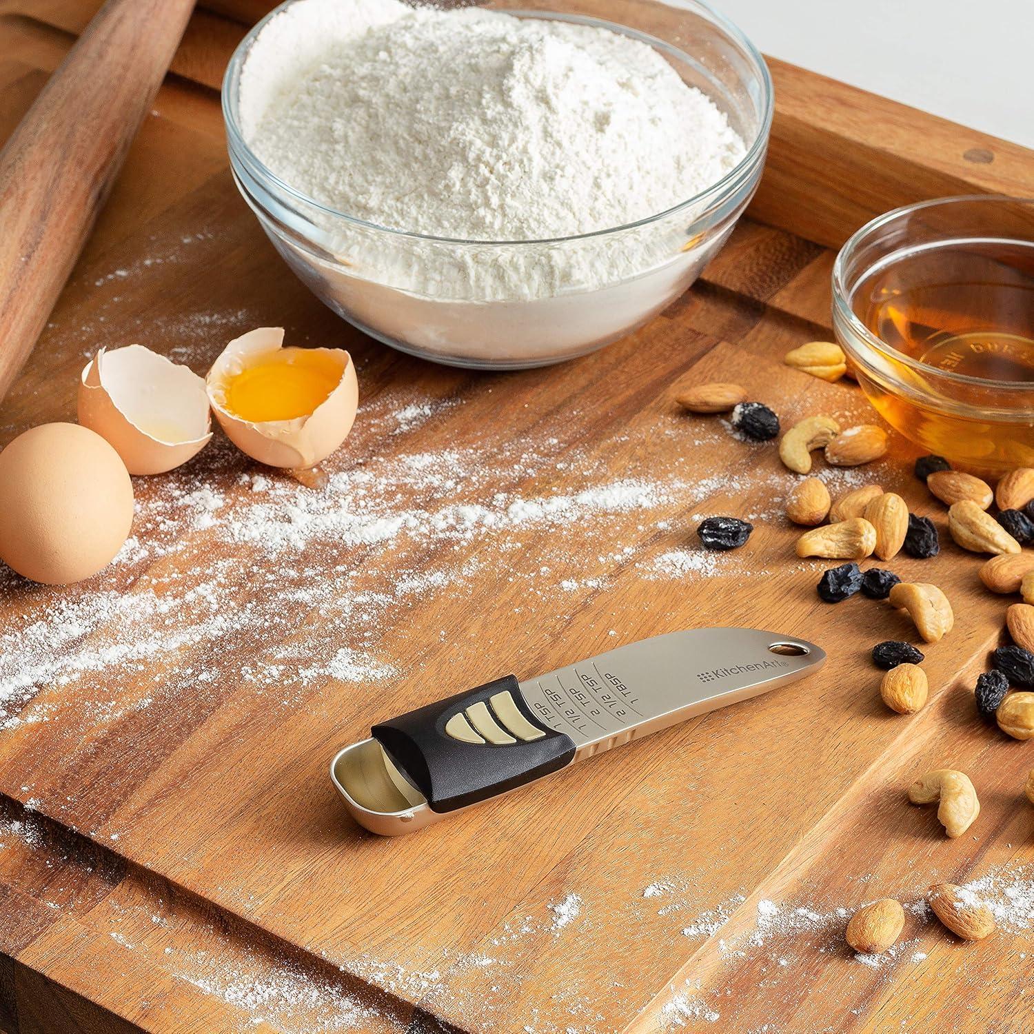 Cuchara Medidora Ajustable KitchenArt Satinada 1/2 a 1 Cucharada