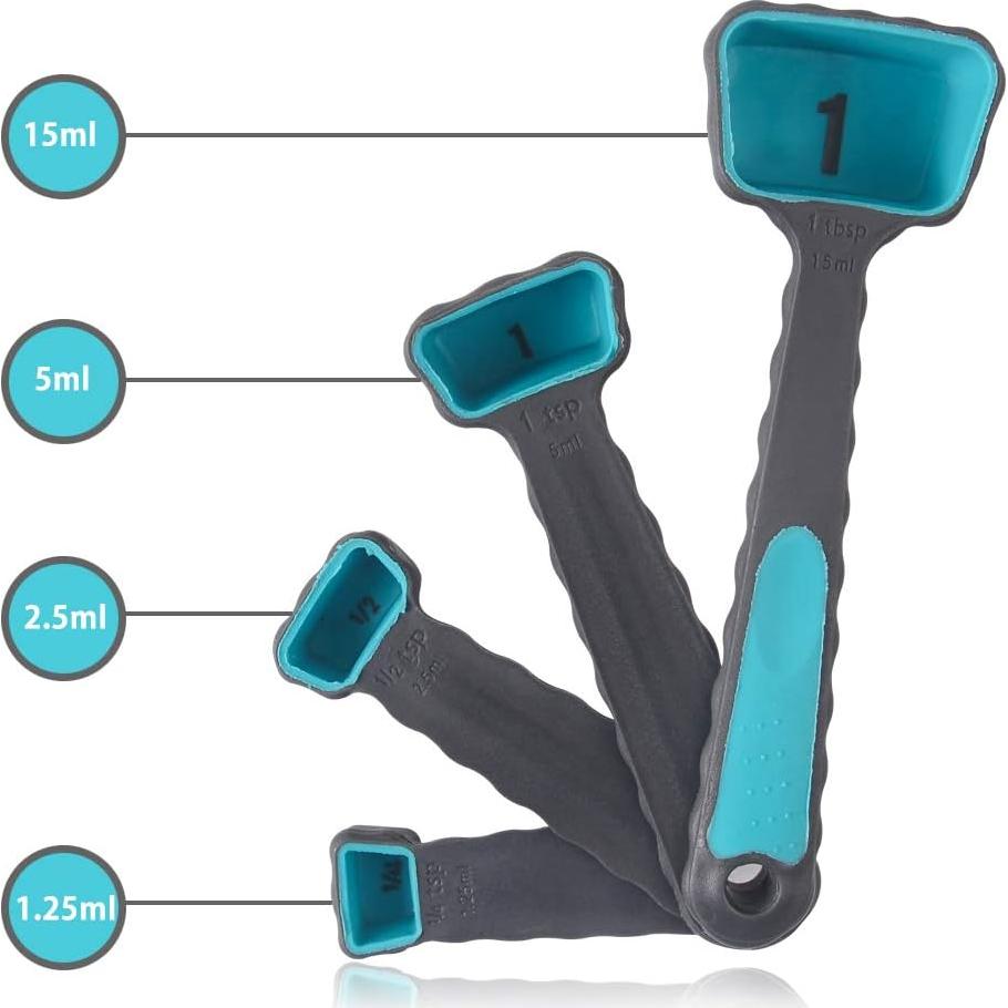 Juego de Tazas y Cucharas Medidoras Plegables SOLIFEGOBLE 8 Piezas