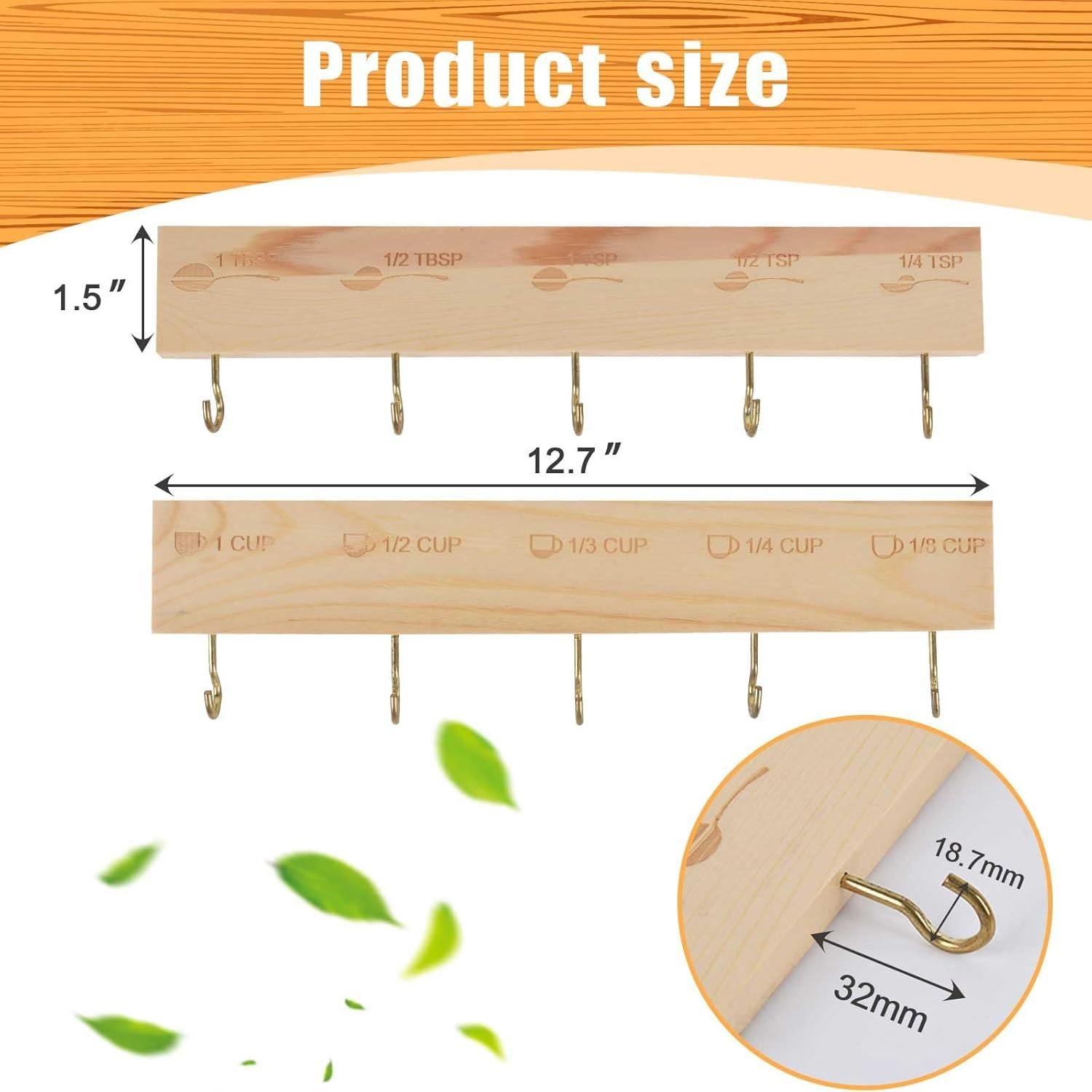 Soporte Colgante de Tazas y Cucharas Medidoras SoeKoa