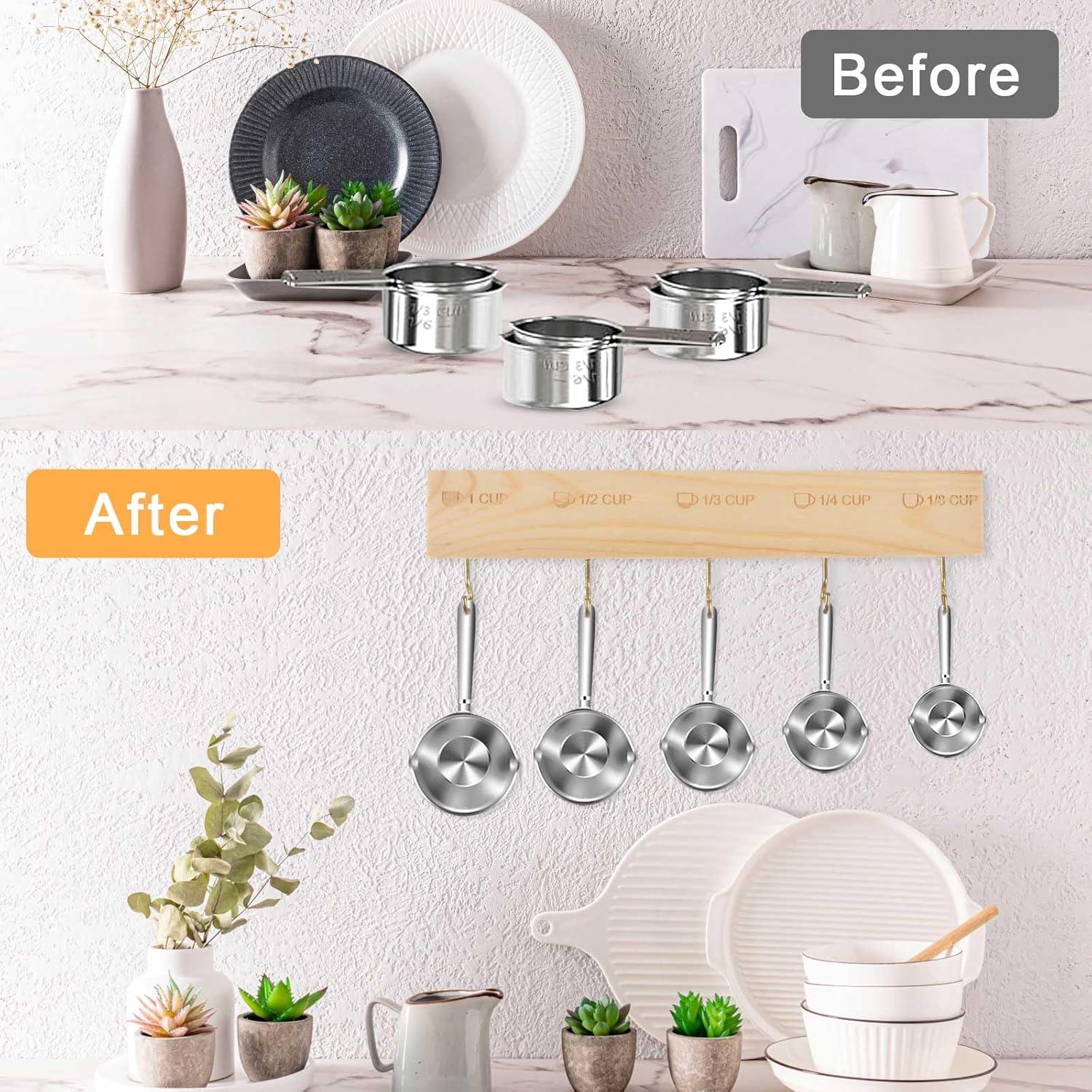 Soporte Colgante de Tazas y Cucharas Medidoras SoeKoa