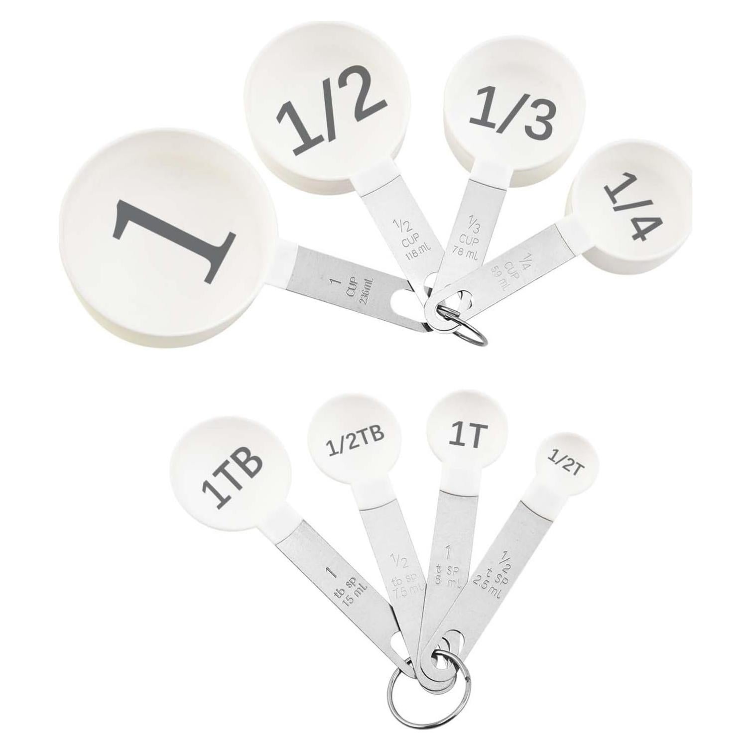 Juego de Tazas y Cucharas Medidoras BLEWAY para Discapacidad Visual