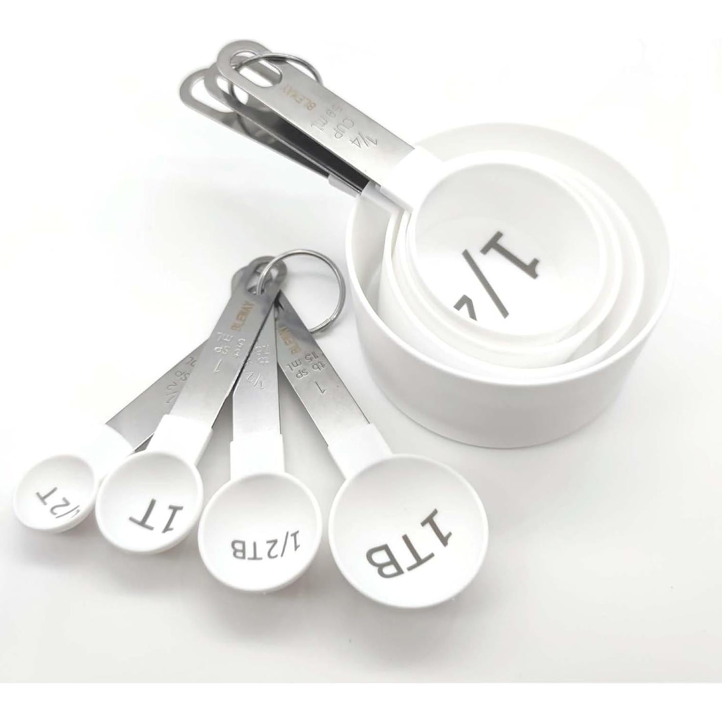 Juego de Tazas y Cucharas Medidoras BLEWAY para Discapacidad Visual